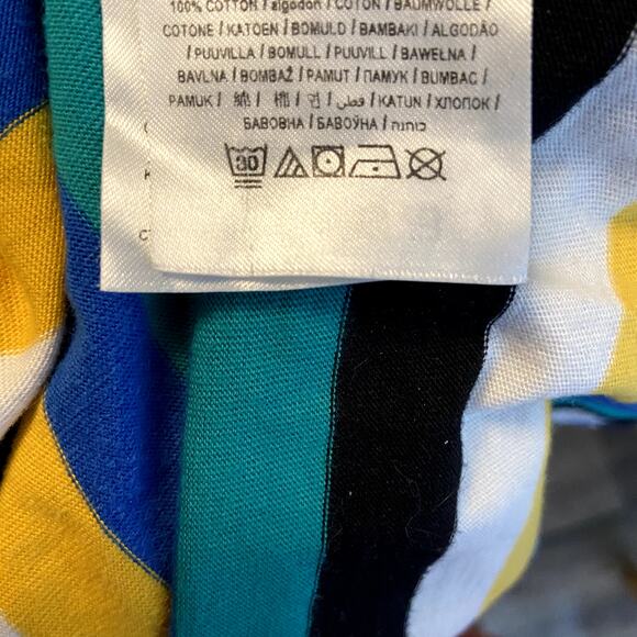 GUESS Vista T-Shirt 100% Cotton Short Sleeve Crew Neck Striped Multicolor Large - Picture 5 of 6